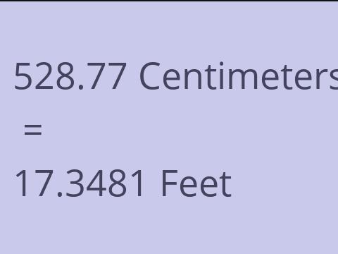 528.77 CM TO FEET