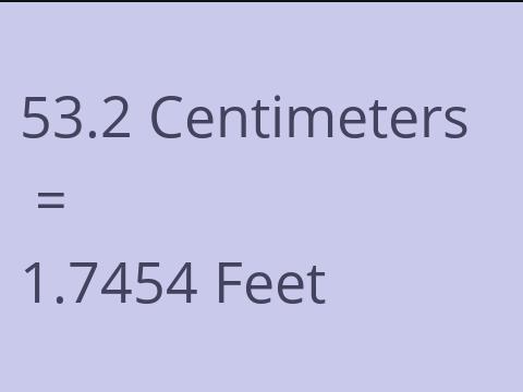 53.2 CM TO FEET