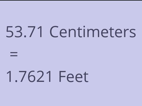 53.71 CM TO FEET