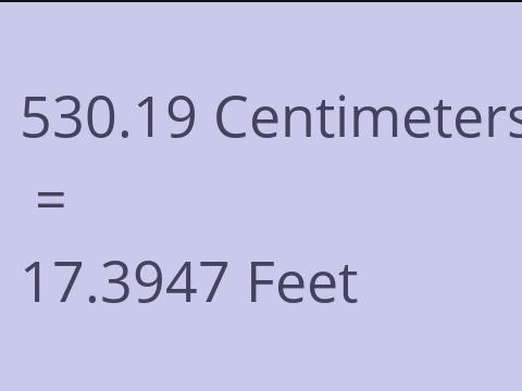 530.19 CM TO FEET