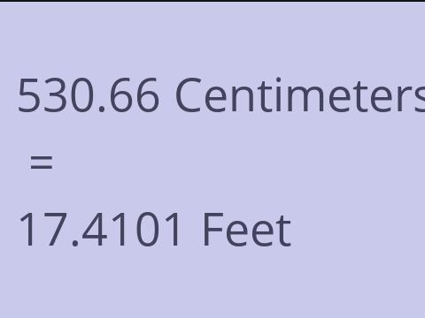 530.66 CM TO FEET