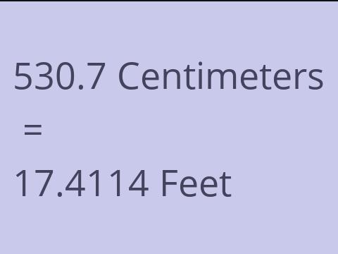 530.7 CM TO FEET