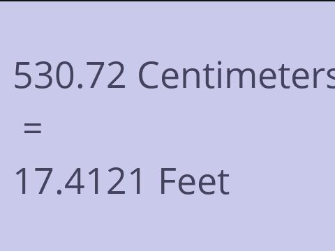 530.72 CM TO FEET