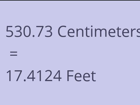 530.73 CM TO FEET