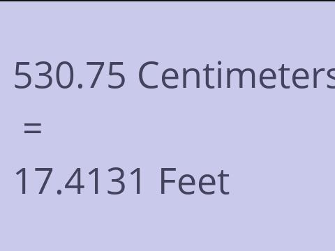 530.75 CM TO FEET