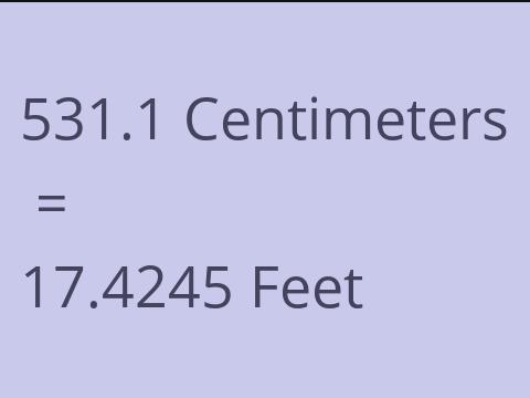 531.1 CM TO FEET