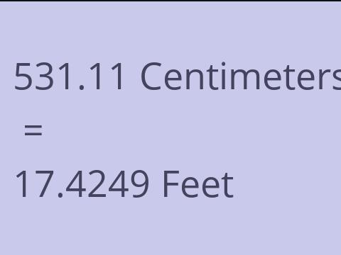 531.11 CM TO FEET