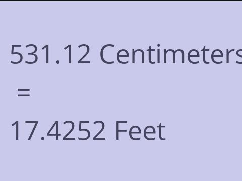 531.12 CM TO FEET