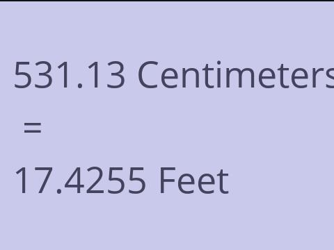 531.13 CM TO FEET