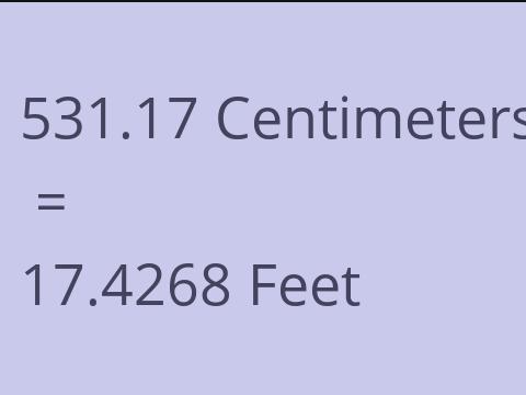 531.17 CM TO FEET