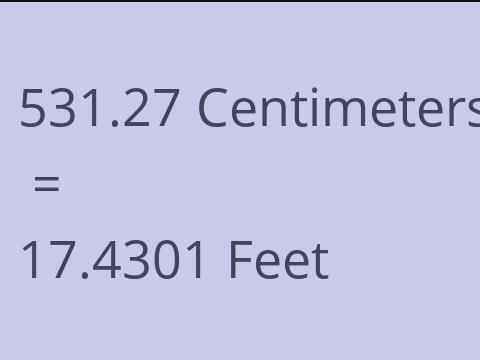 531.27 CM TO FEET