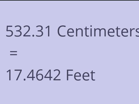 532.31 CM TO FEET