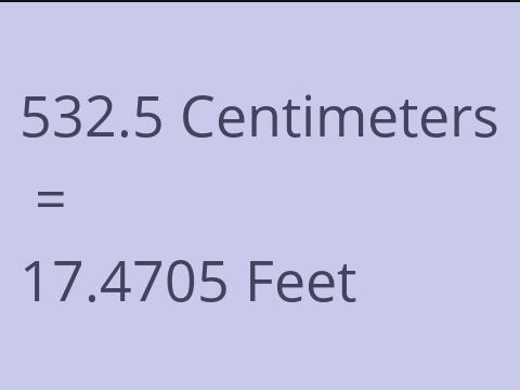 532.5 CM TO FEET