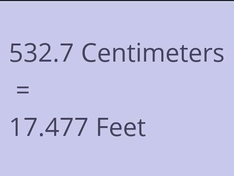 532.7 CM TO FEET