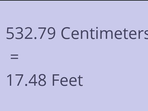 532.79 CM TO FEET