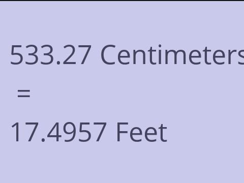 533.27 CM TO FEET