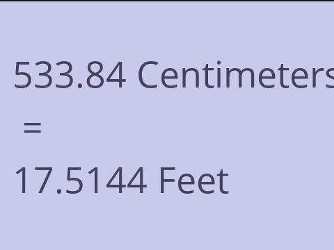 533.84 CM TO FEET