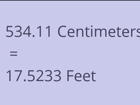 534.11 CM TO FEET