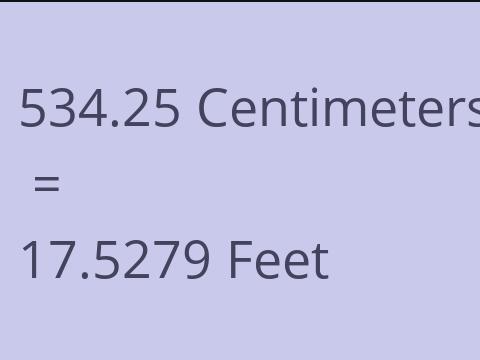 534.25 CM TO FEET