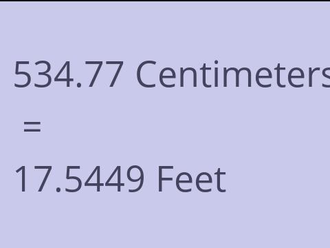 534.77 CM TO FEET