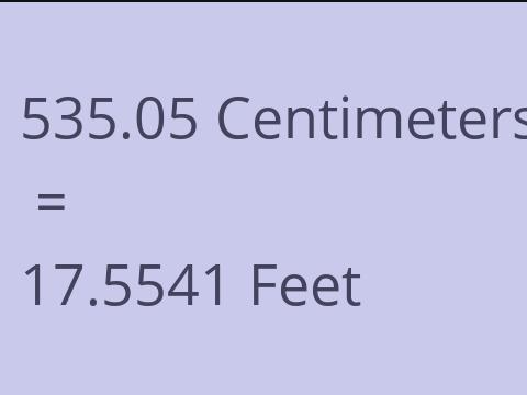 535.05 CM TO FEET