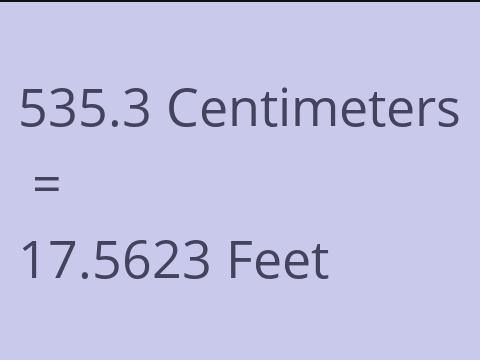 535.3 CM TO FEET