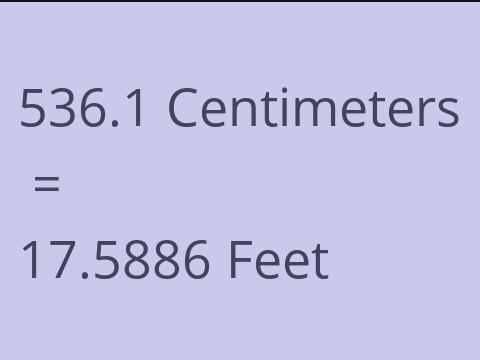 536.1 CM TO FEET