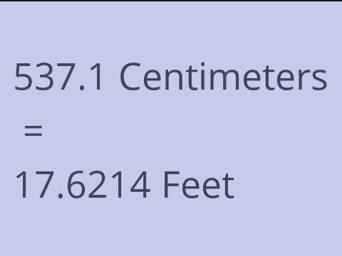 537.1 CM TO FEET