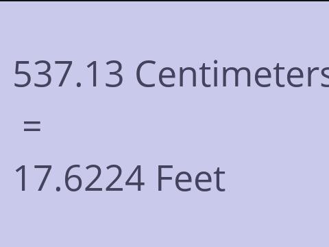 537.13 CM TO FEET