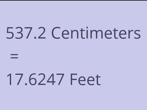 537.2 CM TO FEET