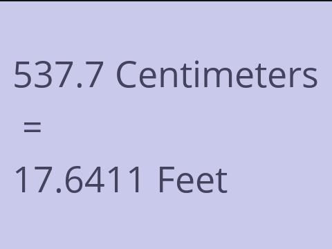 537.7 CM TO FEET