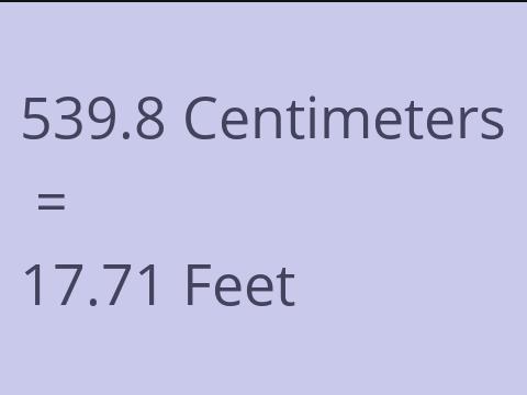 539.8 CM TO FEET