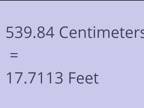 539.84 CM TO FEET