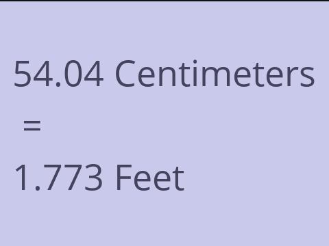 54.04 CM TO FEET