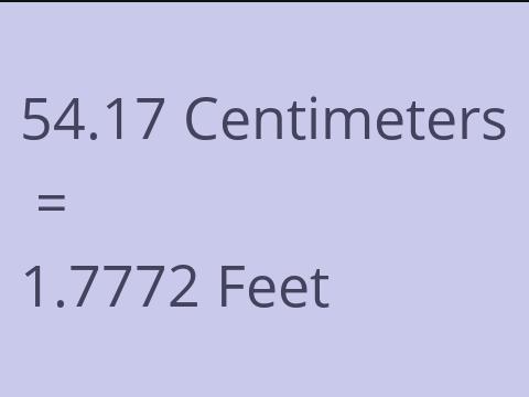 54.17 CM TO FEET