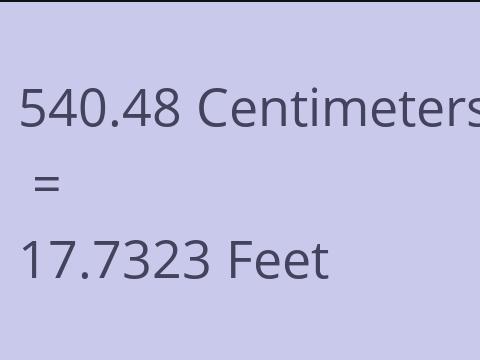 540.48 CM TO FEET