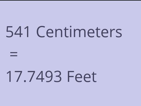 541 CM TO FEET