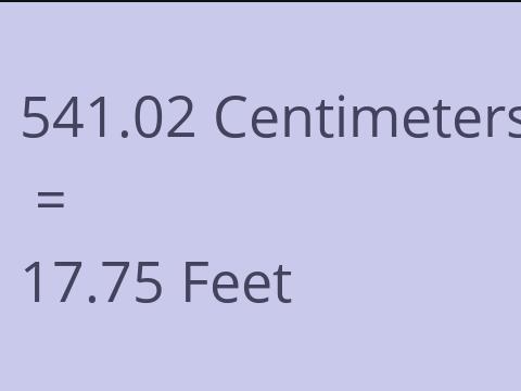 541.02 CM TO FEET