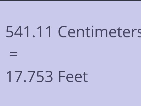 541.11 CM TO FEET