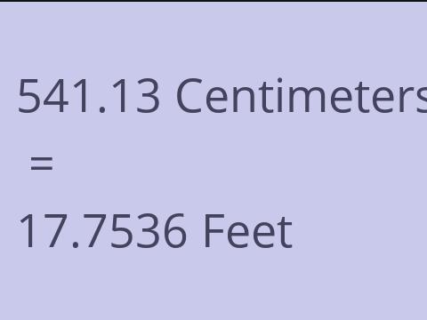 541.13 CM TO FEET