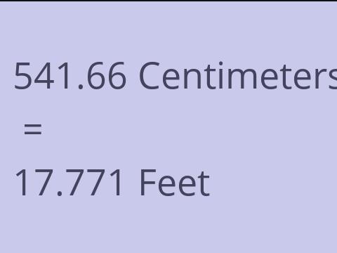 541.66 CM TO FEET