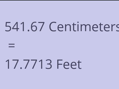 541.67 CM TO FEET