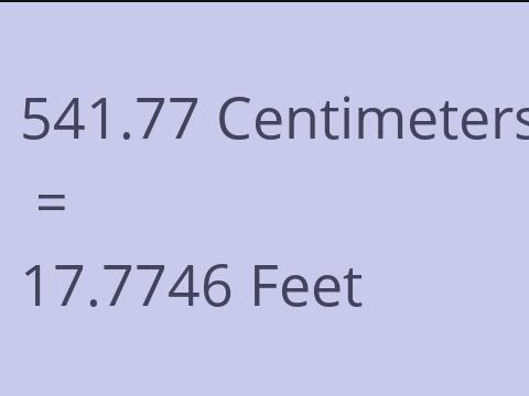 541.77 CM TO FEET