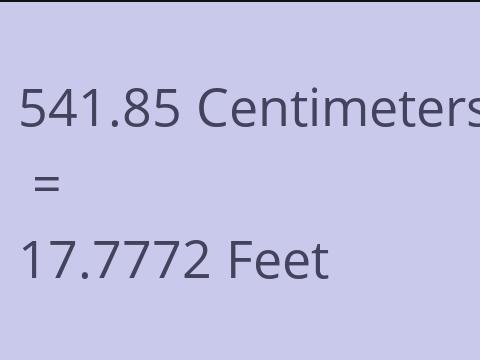 541.85 CM TO FEET