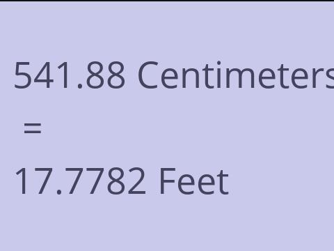 541.88 CM TO FEET