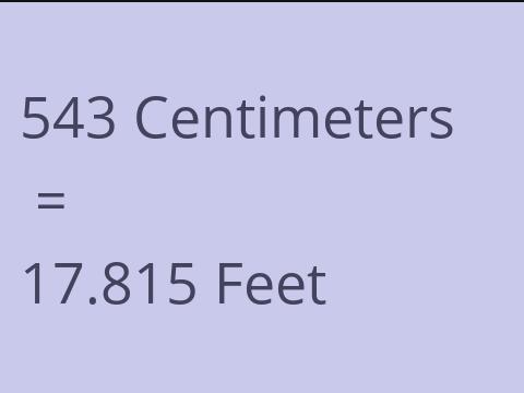 543 CM TO FEET