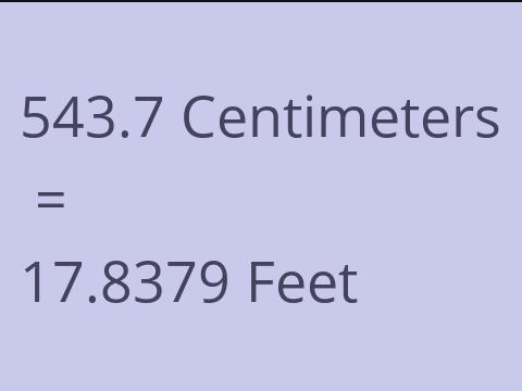 543.7 CM TO FEET