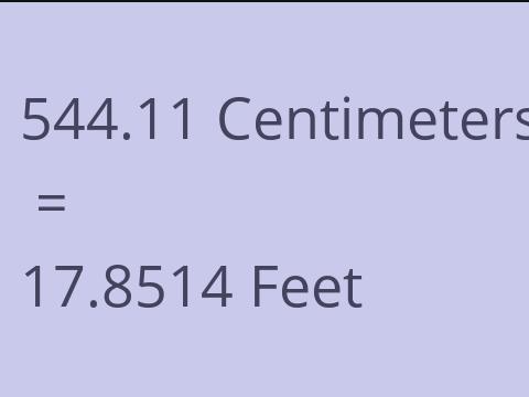 544.11 CM TO FEET