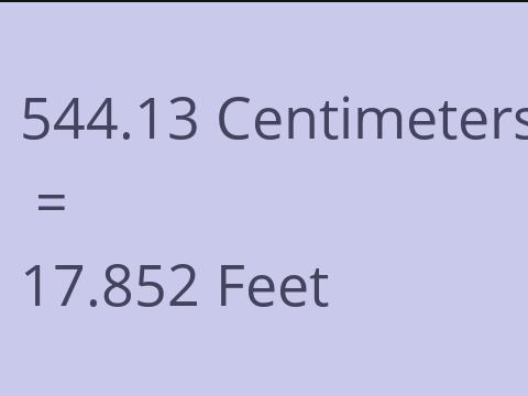 544.13 CM TO FEET