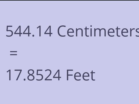 544.14 CM TO FEET